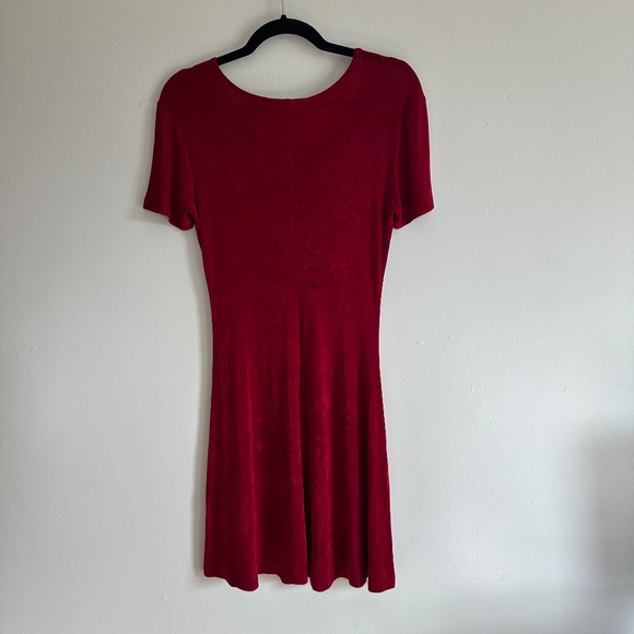 Vintage 90s Amanda Paris London New York Red Short Sleeve Stretch Dress, Large - Picture 2 of 6